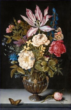 stillleben mit obstflaschenbroten Ölbilder verkaufen - Stillleben mit Blumen Ambrosius Bosschaert